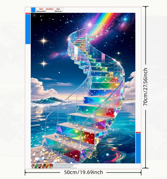 Diamond Painting Sternenhimmel und Regenbogen